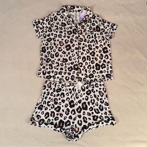 NWT Stars Above Leopard Print Pajama Set